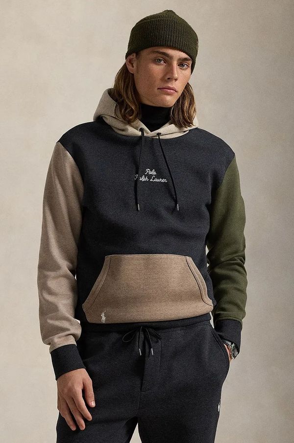Polo Ralph Lauren Dukserica Polo Ralph Lauren za muškarce, boja: crna, s kapuljačom, bez uzorka, 710957592