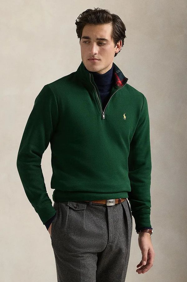 Polo Ralph Lauren Dukserica Polo Ralph Lauren za muškarce, boja: zelena, bez uzorka, 710952257