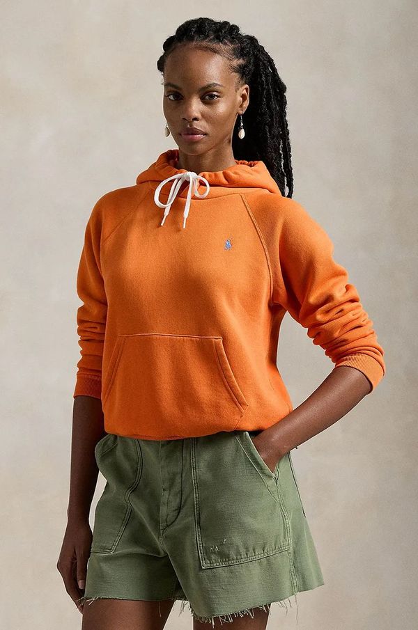 Polo Ralph Lauren Dukserica Polo Ralph Lauren za žene, boja: crvena, s kapuljačom, bez uzorka, 211943007
