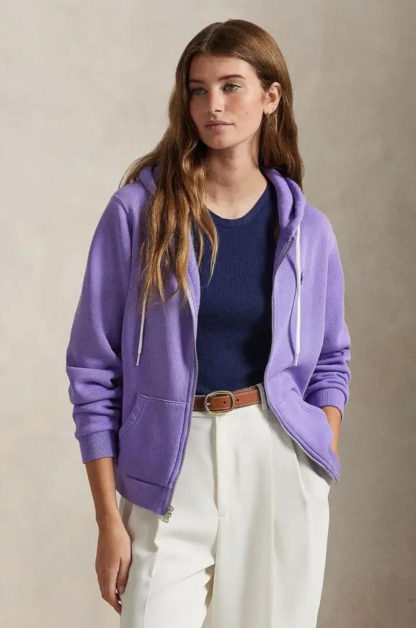 Polo Ralph Lauren Dukserica Polo Ralph Lauren za žene, s kapuljačom, bez uzorka, 211943008