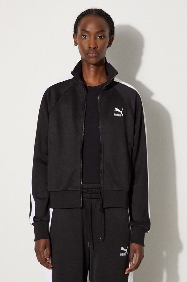 Puma Dukserica Puma Iconic T7 Track Jacket za žene, boja: crna, s uzorkom, 627994