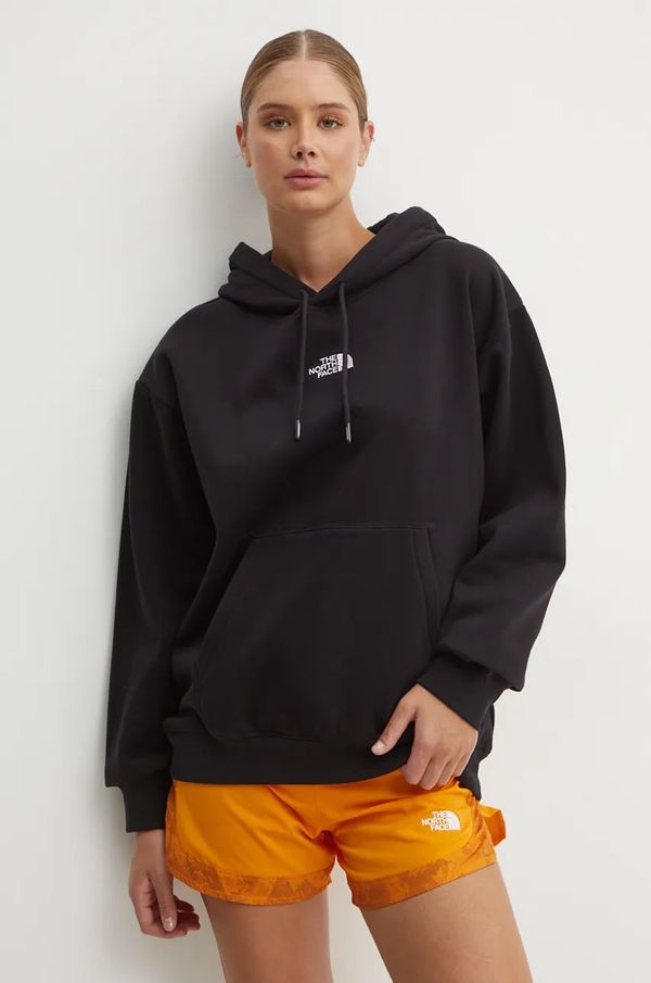 The North Face Dukserica The North Face Essential Hoodie za žene, boja: crna, s kapuljačom, s aplikacijom, NF0A89ENJK31