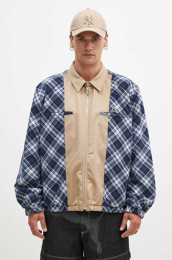 Ambush Dvostrana jakna AMBUSH Chinos Blouson za muškarce, boja: tamno plava, za prijelazno razdoblje, oversize, BMEM002F24FAB0014661
