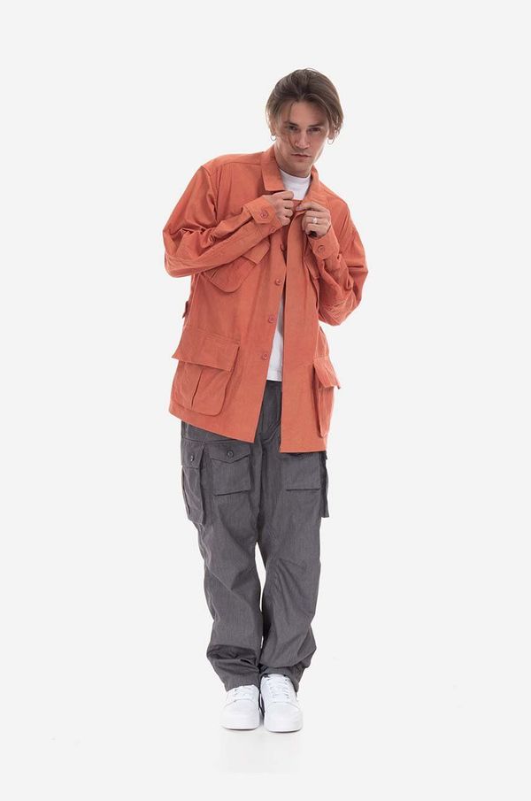 Engineered Garments Pamučna jakna Engineered Garments boja: narančasta, za prijelazno razdoblje, 23S1D047.ND034-ND034