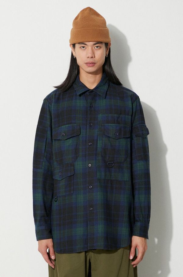 Engineered Garments Pamučna košulja Engineered Garments Trail Shirt za muškarce, boja: crna, regular, s klasičnim ovratnikom, 23F1A026.ES055