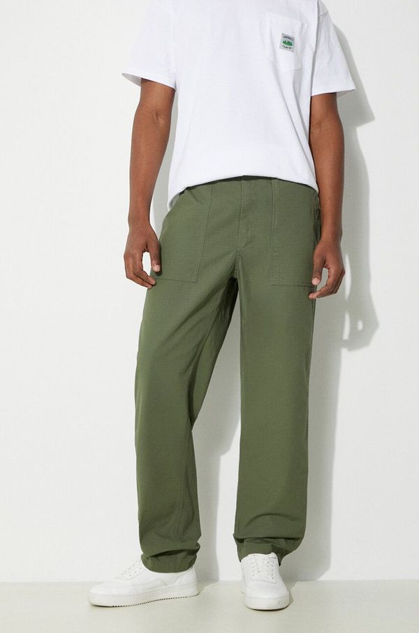 Engineered Garments Pamučne hlače Engineered Garments Fatigue Pant boja: zelena, ravni kroj, OR299.CT010
