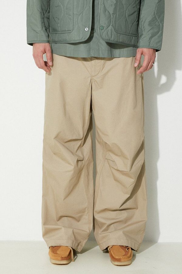 Engineered Garments Pamučne hlače Engineered Garments Over Pant boja: bež, ravni kroj, OR343.ZT154