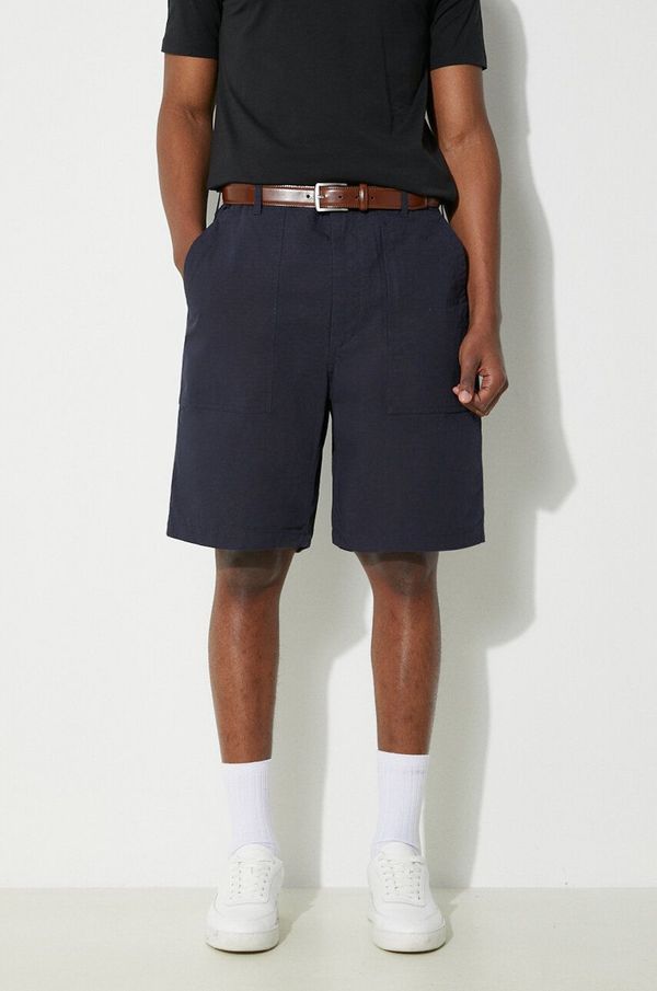 Engineered Garments Pamučne kratke hlače Engineered Garments Fatigue Short boja: tamno plava, OR271.CT114