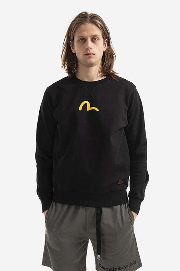 Evisu Pamučna dukserica Evisu Sweatshirt With Seagull Print za muškarce, boja: crna, s tiskom, 2EABSM1SW321XXCT-black