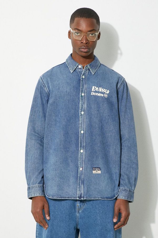 Evisu Traper košulja Evisu Brush Daicock Printed za muškarce, relaxed, s klasičnim ovratnikom, 2ESHTM4DL1015