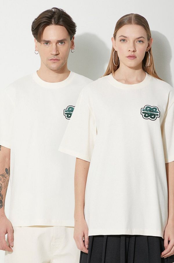 Filling Pieces Pamučna majica Filling Pieces T-shirt Gowtu za muškarce, boja: bež, s aplikacijom, 74433929936