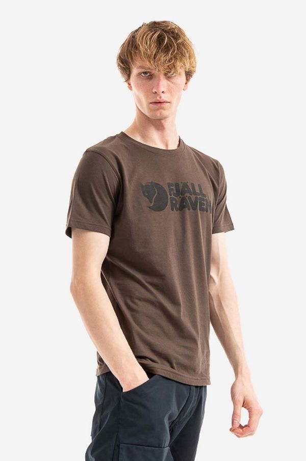 Fjallraven Majica kratkih rukava Fjallraven Logo boja: zelena, s tiskom, F87310.633-633