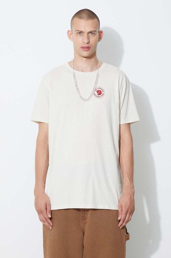 Fjallraven Majica kratkih rukava Fjallraven Logo T-shirt boja: bež, s tiskom, F87313.113-113