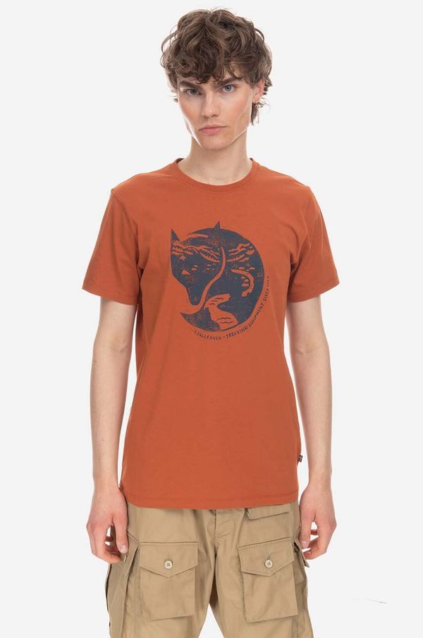 Fjallraven Pamučna majica Fjallraven Arctic Fox boja: narančasta, s tiskom, F87220.243-243