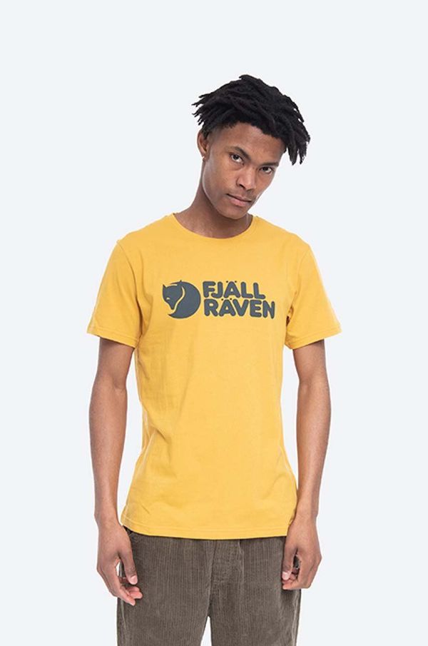 Fjallraven Pamučna majica Fjallraven Logo boja: žuta, s tiskom, F87310-160