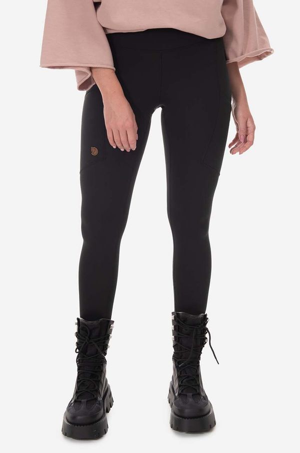 Fjallraven Tajice Fjallraven Abisko Tights za žene, boja: crna, bez uzorka, F84773.550-550