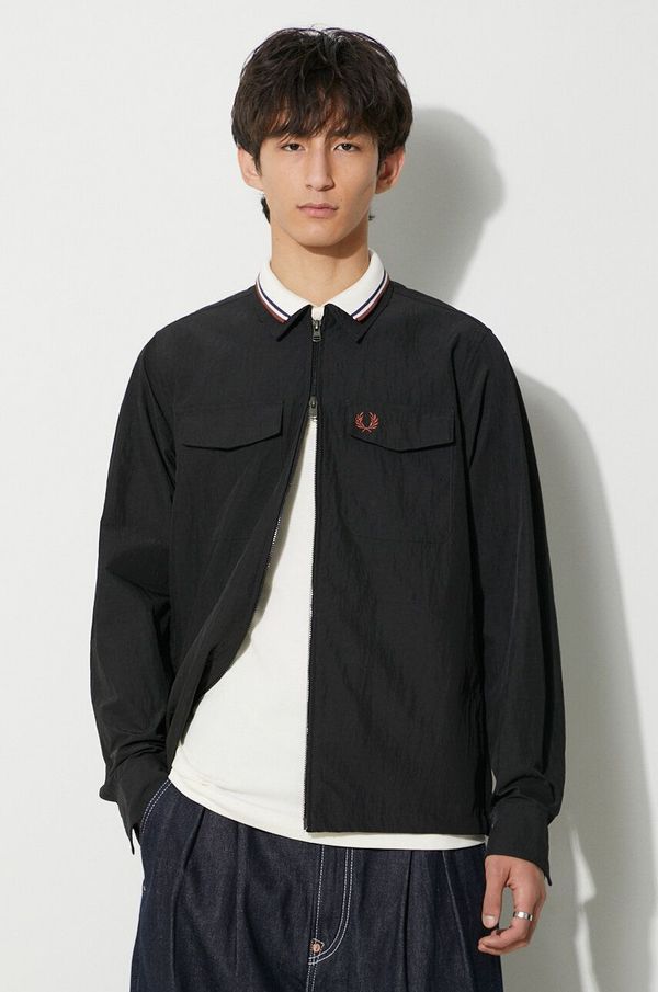 Fred Perry Jakna Fred Perry za muškarce, boja: crna, za prijelazno razdoblje, M5684.102