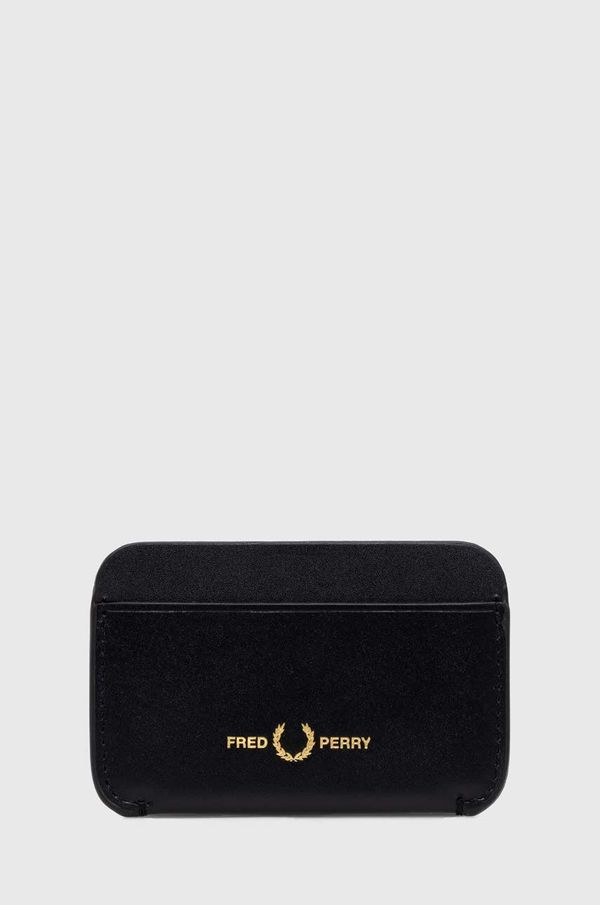 Fred Perry Kožni etui za kartice Fred Perry Burnished Leather Cardholder boja: crna, L4334.102