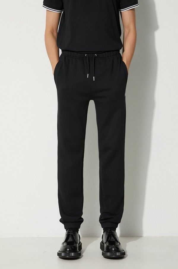 Fred Perry Pamučni donji dio trenirke Fred Perry boja: crna, s aplikacijom, T5505.102