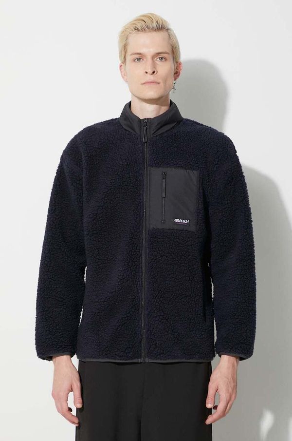 Gramicci Dukserica Gramicci Sherpa Jacket za muškarce, boja: tamno plava, bez uzorka, G3FU.J061