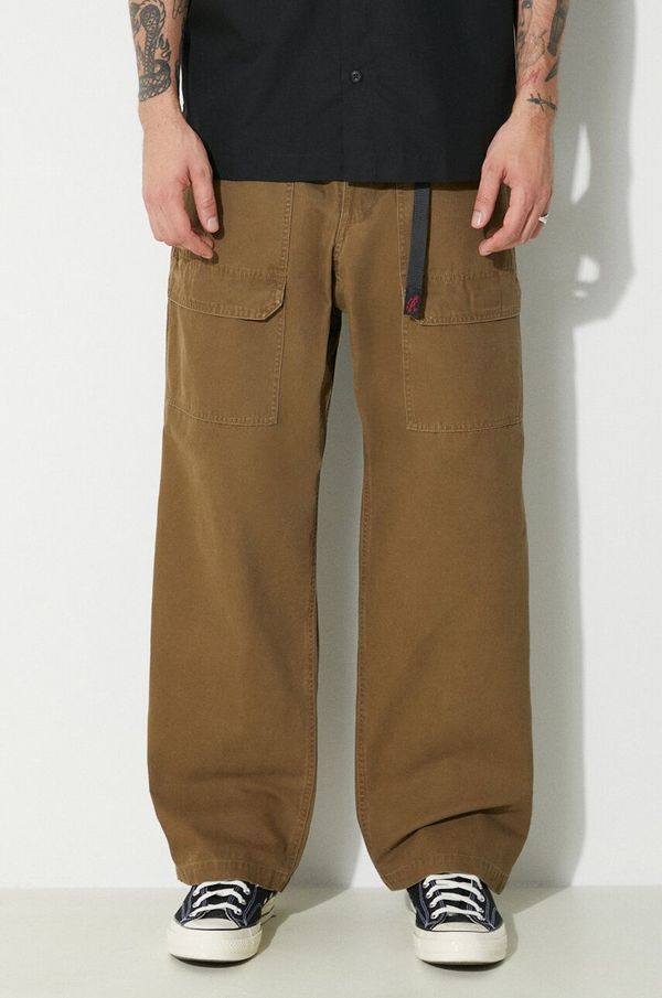 Gramicci Pamučne hlače Gramicci Canvas Eqt Pant boja: zelena, ravni kroj, G4SM.P004