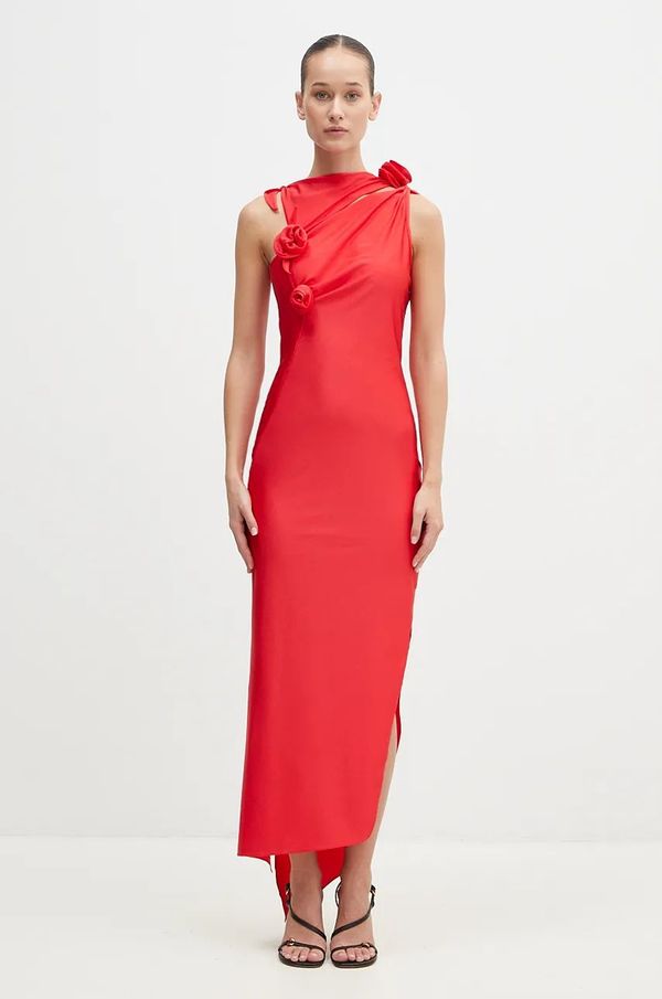 coperni Haljina Coperni Asymmetric Flower Gown boja: crvena, maxi, uska, COPR44545