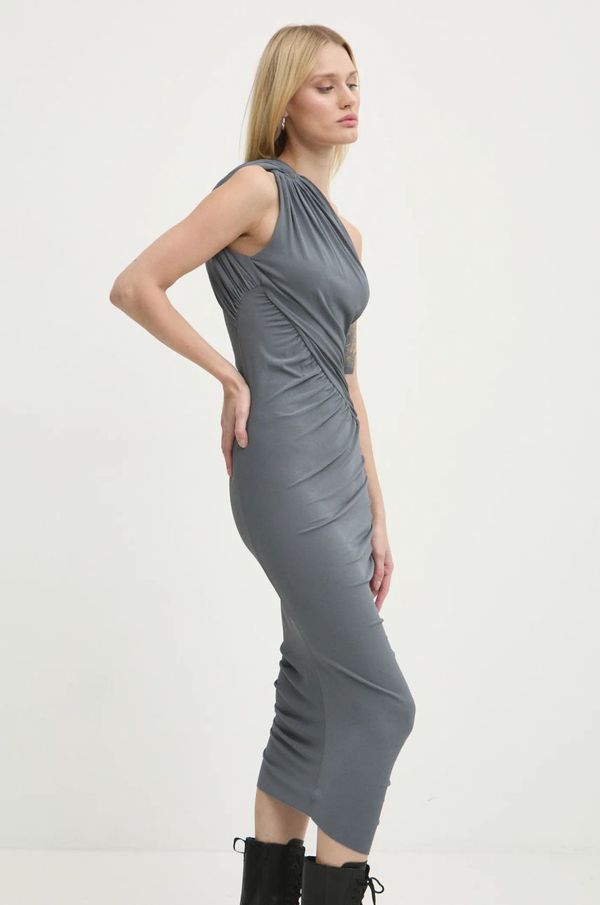 Rick Owens Lilies Haljina Rick Owens Lilies boja: siva, midi, uska, LI02D5526CVI