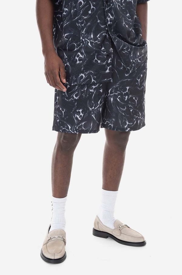 Han Kjøbenhavn Kratke hlače Han Kjøbenhavn Chrome Tribal Printed Track Shorts za muškarce, boja: crna, M.132503-BLACK