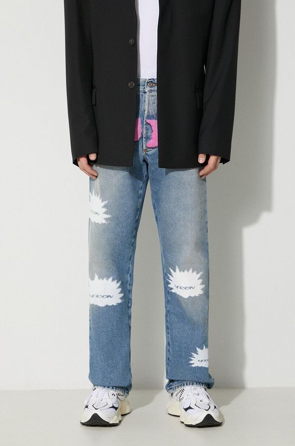 Heron Preston Traperice Heron Preston Hp Pattern Reg Denim 5 Pckts za muškarce, HMYA011F23DEN0014501