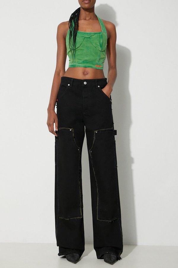 Heron Preston Traperice Heron Preston Rebuilt Denim Carpenter za žene, visoki struk, HWYB009F23DEN0011000