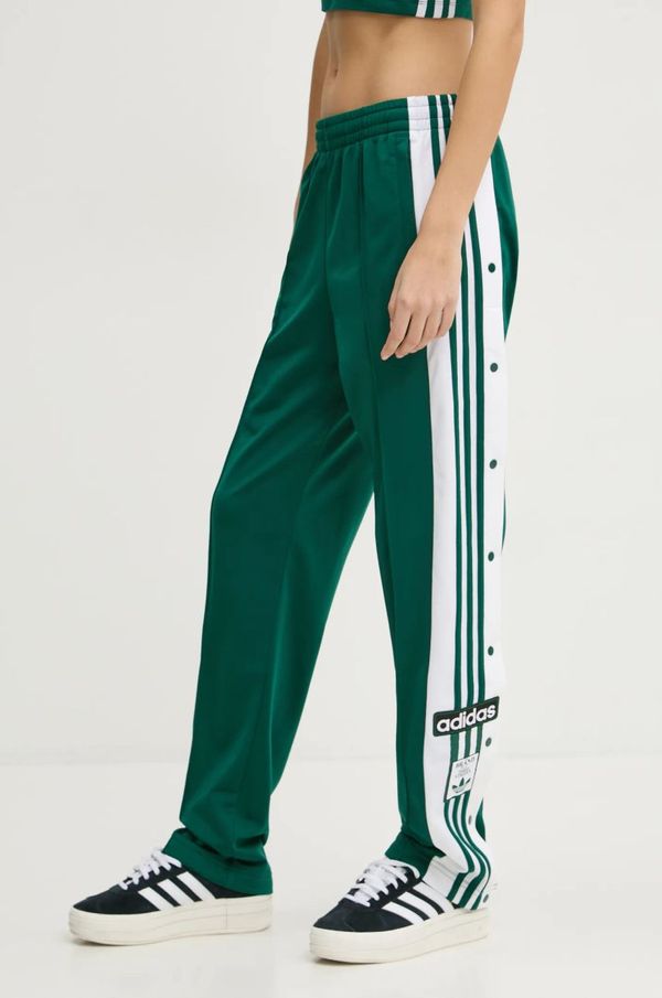 adidas Originals Hlače adidas Originals Adibreak za žene, boja: zelena, s uzorkom, JD0852