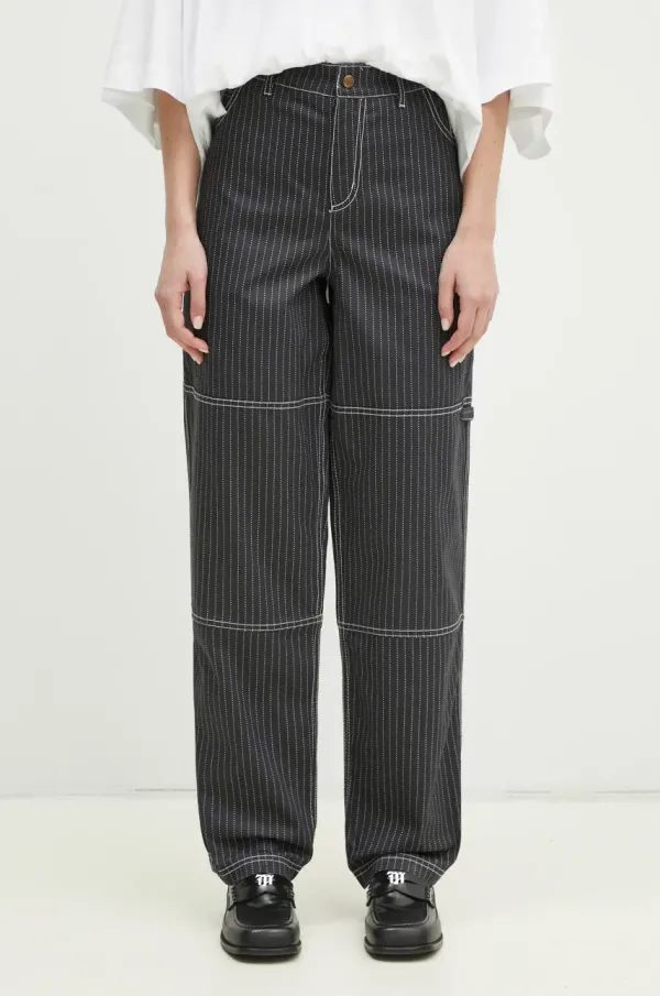 adidas Originals Hlače adidas Originals Aop Pant za žene, boja: siva, cargo kroj, visoki struk, JJ3140