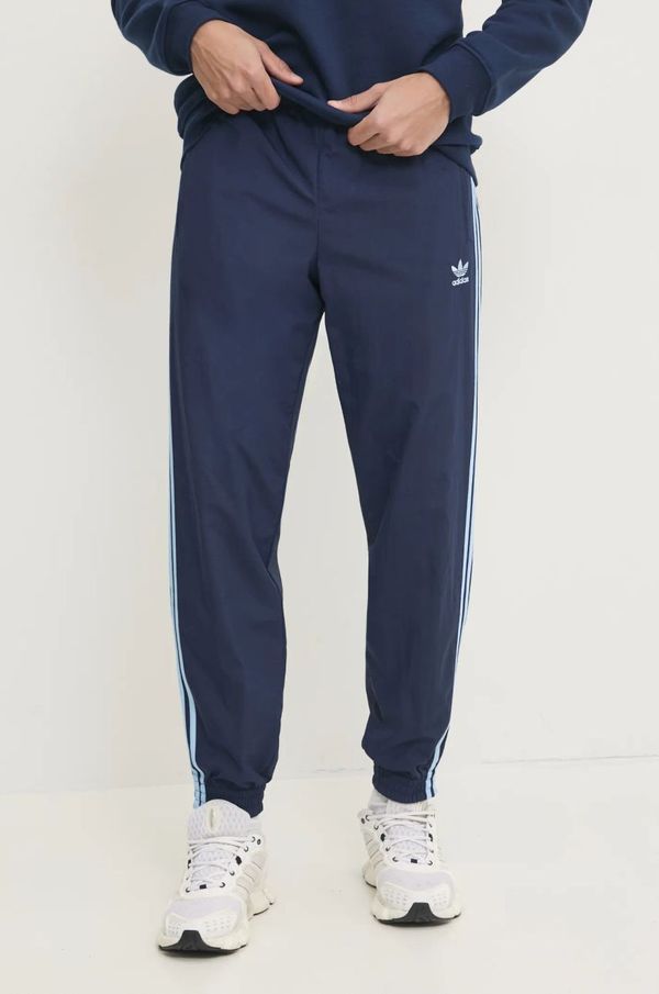 adidas Originals Hlače adidas Originals Firebird za muškarce, boja: tamno plava, s uzorkom, JP1249
