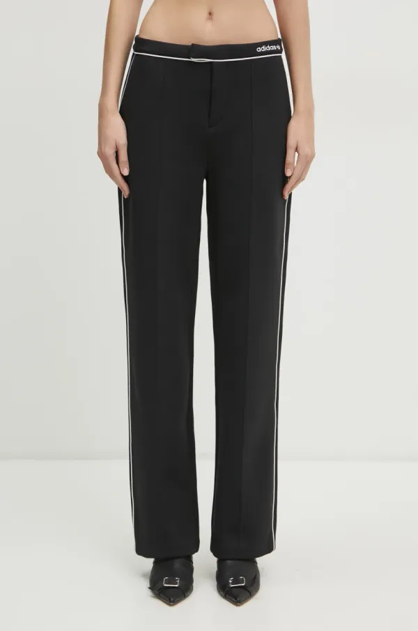 adidas Originals Hlače adidas Originals Tailored Pant za žene, boja: crna, ravni kroj, visoki struk, JD5472