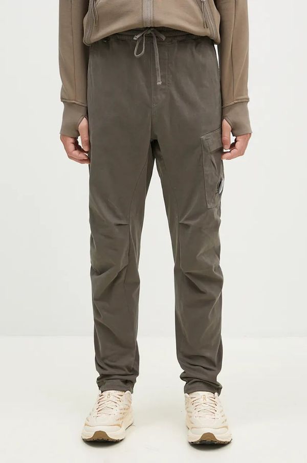 C.P. Company Hlače C.P. Company Stretch Sateen Ergonomic Lens Single Cargo Pants za muškarce, boja: zelena, 17CMPA180A005529G