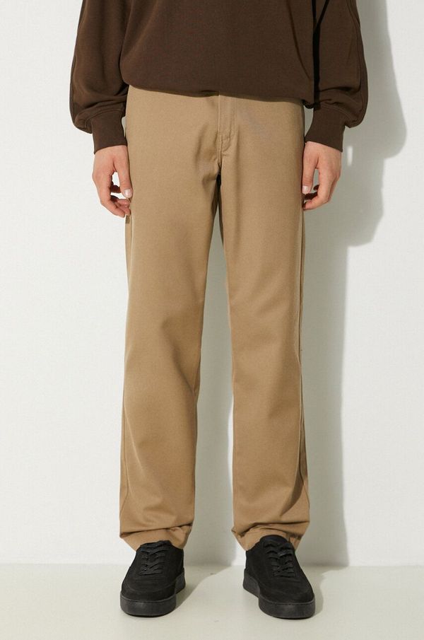 Carhartt WIP Hlače Carhartt WIP Master Pant za muškarce, boja: bež, ravni kroj, I034233.8Y02