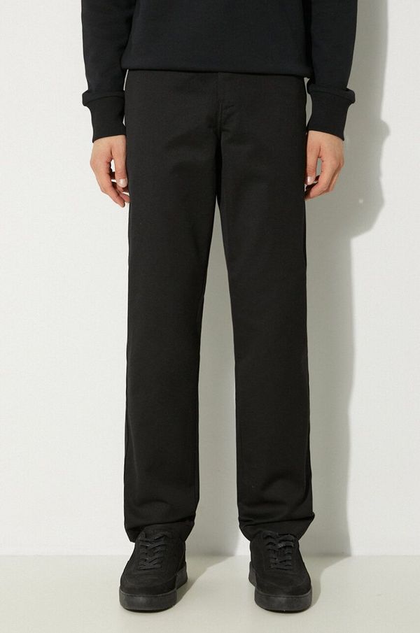 Carhartt WIP Hlače Carhartt WIP Master Pant za muškarce, boja: crna, ravni kroj, I034233.8902