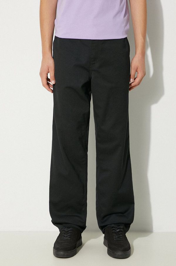 Carhartt WIP Hlače Carhartt WIP Simple Pant za muškarce, boja: crna, chinos kroj, I020075.8902