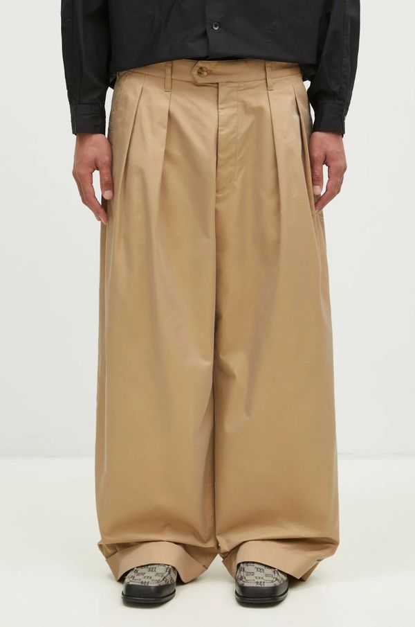 Engineered Garments Hlače Engineered Garments Oxford Pant za muškarce, boja: zelena, ravni kroj, 24F1F031.ZT146