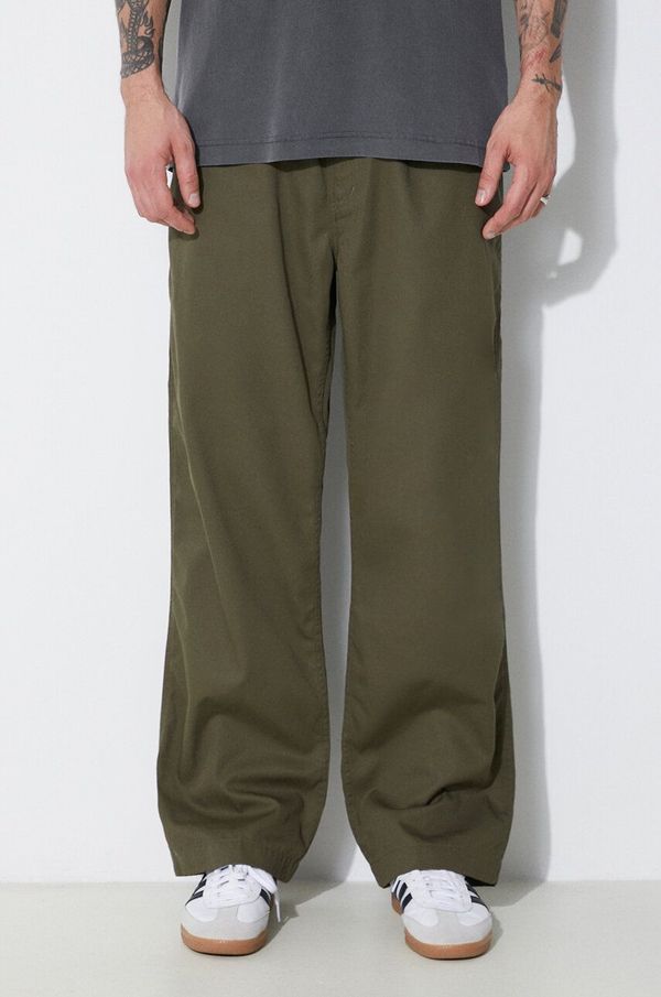 Human Made Hlače Human Made Easy Pants za muškarce, boja: zelena, ravni kroj, HM27PT003