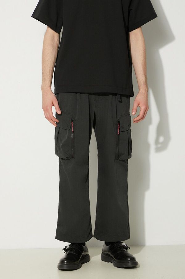 Nanga Hlače Nanga Hinoc Ripstop Field Cargo Pants za muškarce, boja: crna, cargo kroj, NW2411.1I700.A