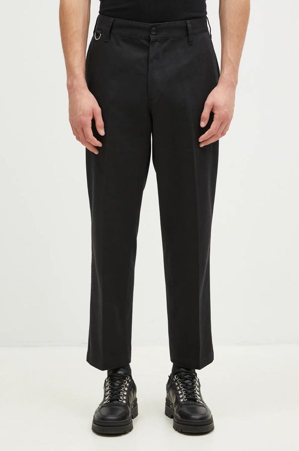 Neighborhood Hlače NEIGHBORHOOD NEIGHBORHOOD X Dickies . Slim Pants za muškarce, boja: crna, ravni kroj, 242VFDKN.PTM02
