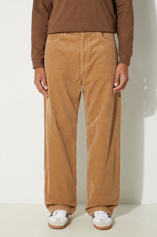Carhartt WIP Hlače od samta Carhartt WIP Landon Pant boja: bež, ravni kroj, I032297.2FS02
