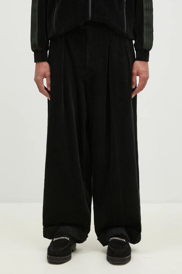 Engineered Garments Hlače od samta Engineered Garments Oxford Pant boja: crna, ravni kroj, 24F1F031.WP011