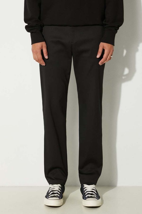Paul Smith Hlače Paul Smith za muškarce, boja: crna, ravni kroj, M1R-055Z-N02138