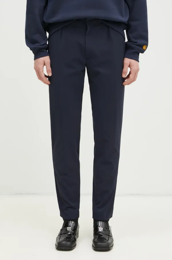 Paul Smith Hlače Paul Smith za muškarce, boja: tamno plava, ravni kroj, M1R-056Z-N02382
