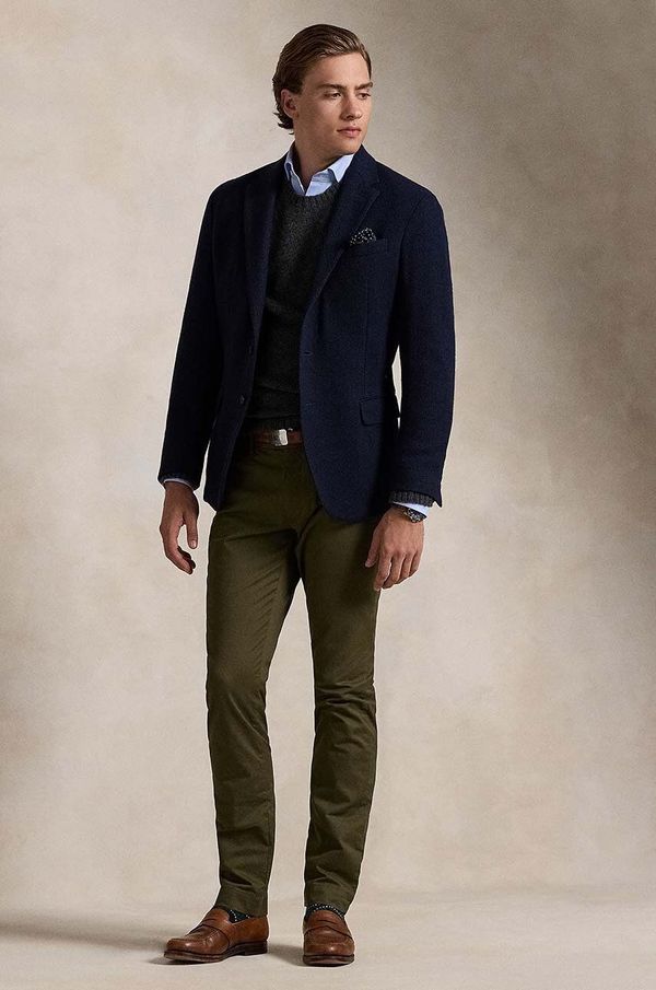 Polo Ralph Lauren Hlače Polo Ralph Lauren Slim Fit HDN Pant za muškarce, boja: zelena, chinos kroj, 710856719