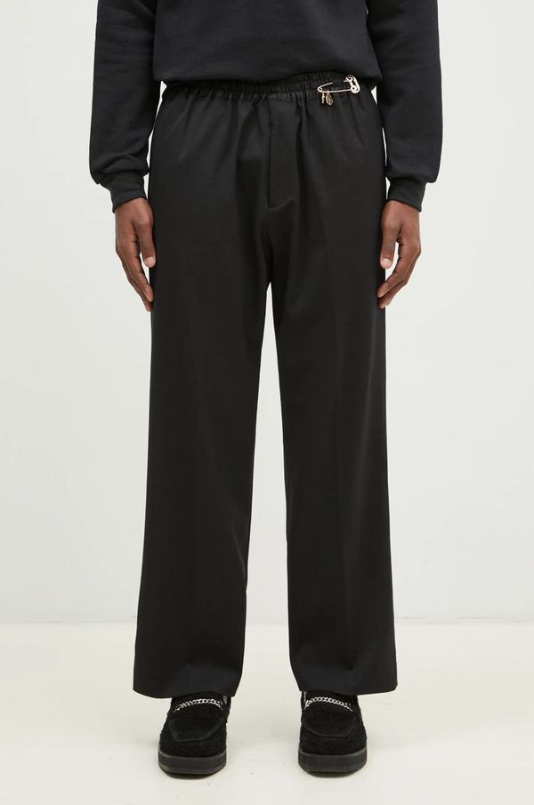 Aries Hlače s primjesom vune Aries Tailored Slacker Pant boja: crna, ravni kroj, AR3020002