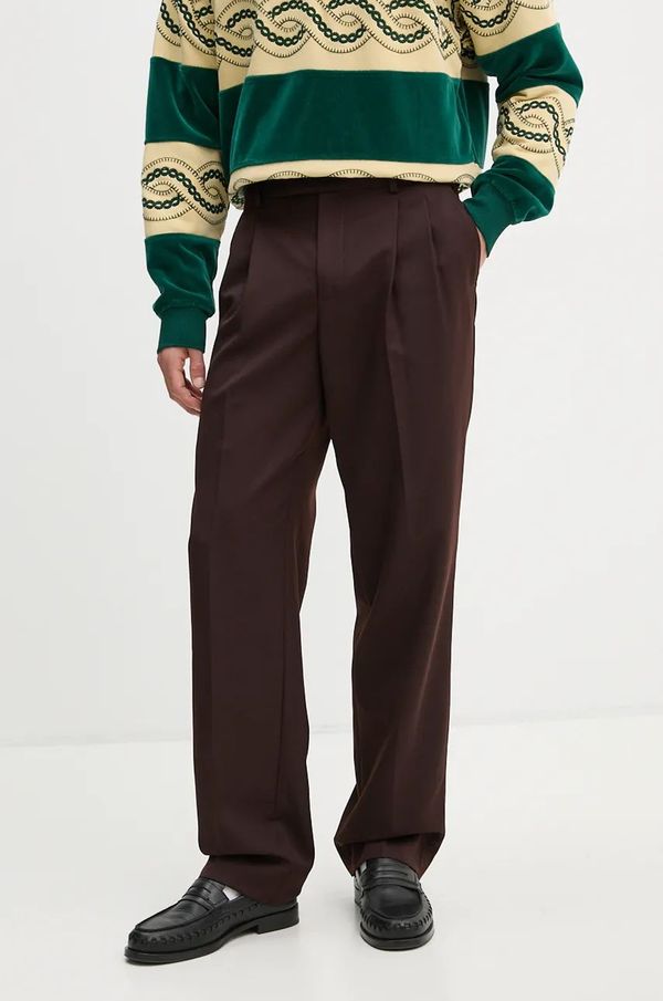 Drôle de Monsieur Hlače s primjesom vune Drôle de Monsieur Le Pantalon Golfeur boja: smeđa, ravni kroj, E.BP165.PL127.DBN Le Pantalon Golfeur