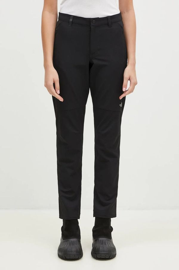 The North Face Hlače The North Face Quest Softshell Pant boja: crna, ravni kroj, visoki struk, NF0A4M774H01